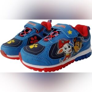 Paw Patrol Blue and Red Kids Sneakers Light Up Cute Boys Toddler - Size 8